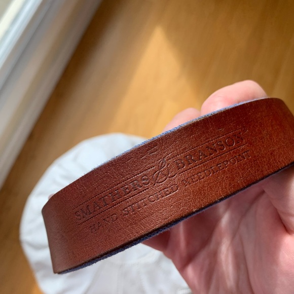 Trout and fly Hand stitched smarthers and Branson leather belt - Picture 2 of 4